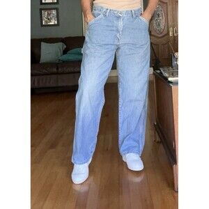 Y2k wrangler unisex acid washSz 30x28 Carpenter Jeans Wide Leg Y2K relaxed fit